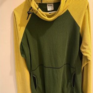Melanzana Green and Yellow Sweater